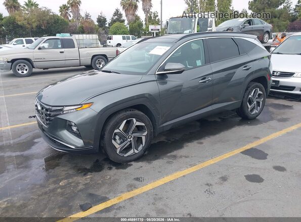 KM8JECA16PU126876 2023 HYUNDAI TUCSON HYBRID Gray წინა მარცხენა ხედი სამი მეოთხედიდან