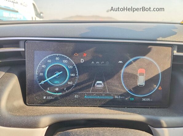 KM8JECA17PU135330 2023 HYUNDAI TUCSON Черный Вид щитка приборов