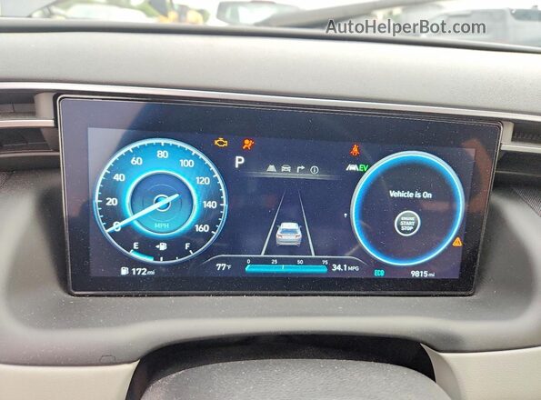 KM8JECD10RU200727 2024 HYUNDAI TUCSON Gray Widok zestawu wskaźników