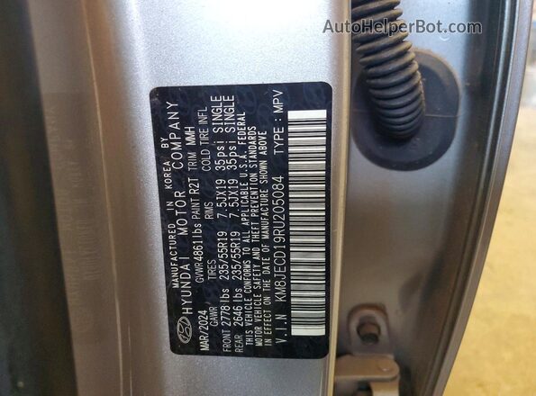 KM8JECD19RU205084 2024 HYUNDAI TUCSON Silver Widok wnętrza 360 stopni