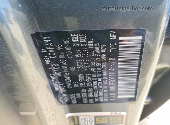 KM8JEDD11TU438518 2026 HYUNDAI TUCSON Charcoal VIN კოდის სტიკერის ხედი