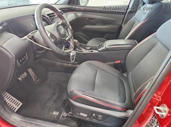 KM8JF3AE2NU123535 2022 HYUNDAI TUCSON Maroon წინა სალონის ხედი