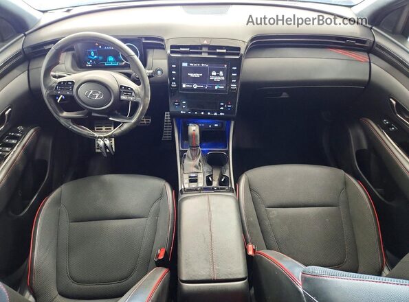 KM8JF3AE2NU123535 2022 HYUNDAI TUCSON Maroon წინა პანელის ხედი