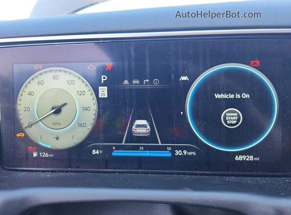 KM8JF3AE2PU174603 2023 HYUNDAI TUCSON Blue Vista del cuadro de instrumentos