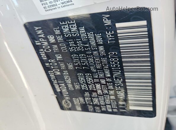 KM8JF3AE7NU155879 2022 HYUNDAI TUCSON White Widok komory silnika