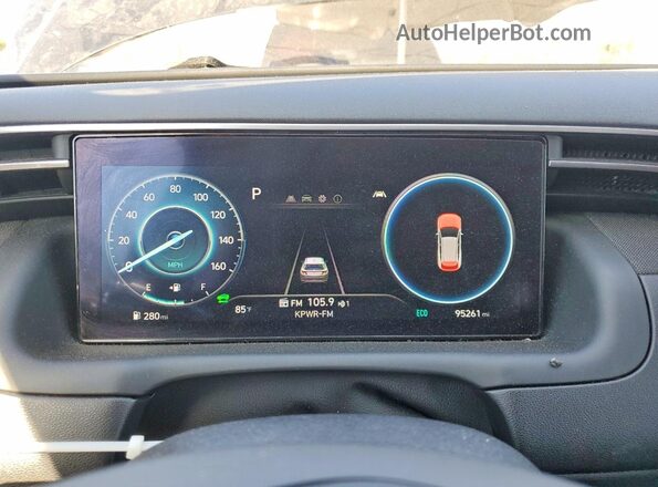 KM8JFCA10NU073893 2022 HYUNDAI TUCSON Black Vista del cuadro de instrumentos
