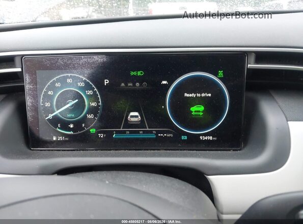 KM8JFCA11NU016019 2022 HYUNDAI TUCSON HYBRID Black უკანა სავარძლების ხედი