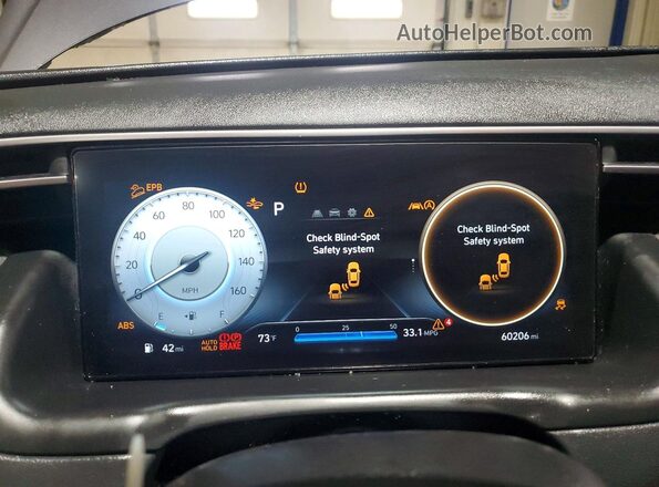 KM8JFCAE3NU136522 2022 HYUNDAI TUCSON Blue Вид щитка приладів