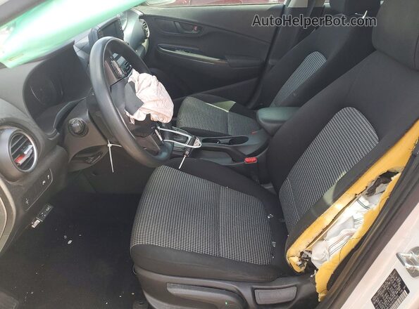 KM8K12AA2KU378353 2019 HYUNDAI KONA Белый Вид салона спереди