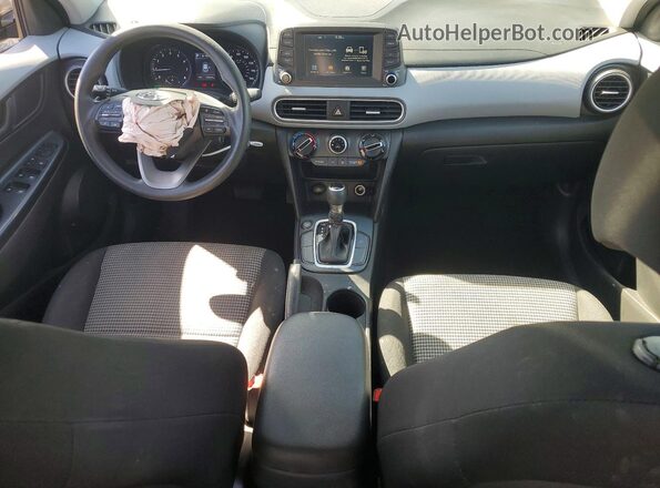 KM8K12AA7KU267362 2019 HYUNDAI KONA Gray Widok deski rozdzielczej
