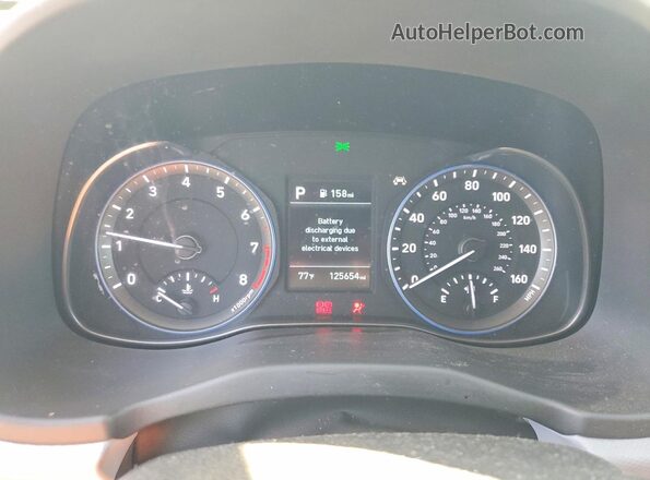 KM8K12AA7KU267362 2019 HYUNDAI KONA Gray Widok zestawu wskaźników