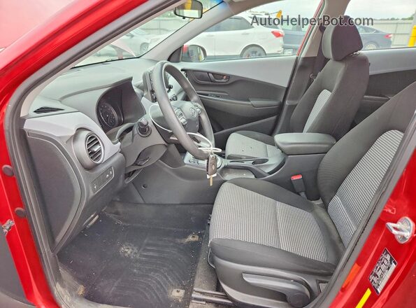 KM8K12AA9MU662291 2021 HYUNDAI KONA Red Widok wnętrza z przodu