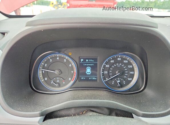 KM8K12AA9MU662291 2021 HYUNDAI KONA Red Widok zestawu wskaźników