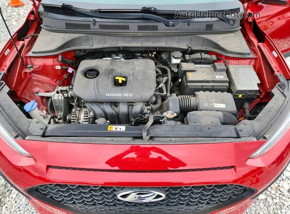 KM8K12AA9MU662291 2021 HYUNDAI KONA Red Widok komory silnika