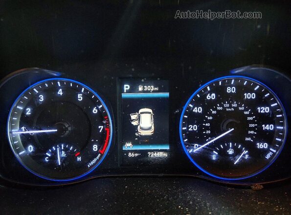 KM8K1CAA0MU709343 2021 HYUNDAI KONA Red Вид щитка приладів