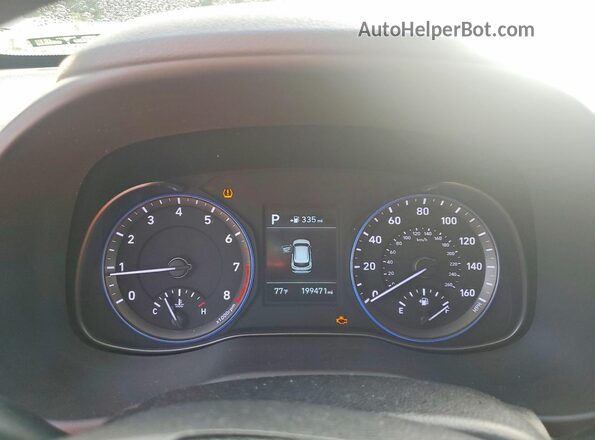 KM8K1CAA3JU086344 2018 HYUNDAI KONA Gray Սարքավորումների վահանակի տեսք