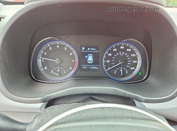 KM8K1CAA4LU452010 2020 HYUNDAI KONA Orange Instrument cluster view