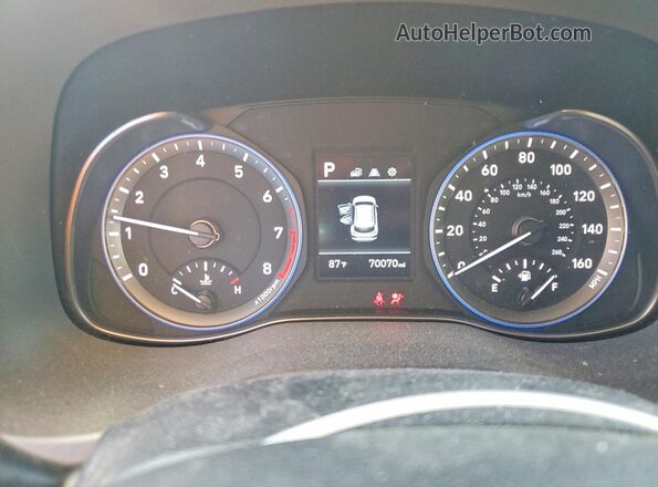 KM8K1CAA7LU405019 2020 HYUNDAI KONA Blue Instrument cluster view