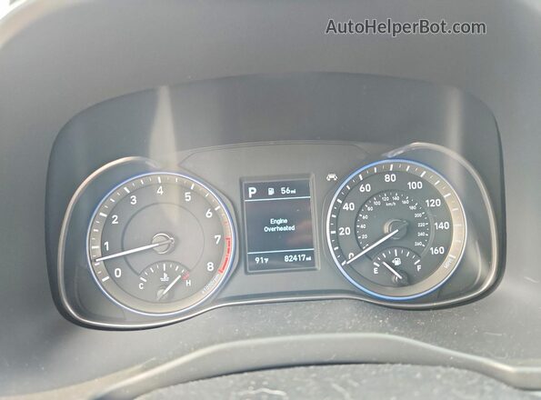 KM8K22AA1LU569079 2020 HYUNDAI KONA White ხელსაწყოთა პანელის ხედი