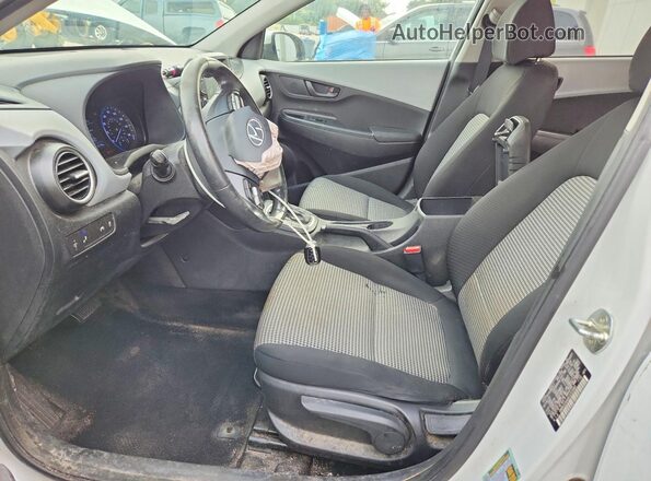 KM8K22AA4KU253982 2019 HYUNDAI KONA White წინა სალონის ხედი