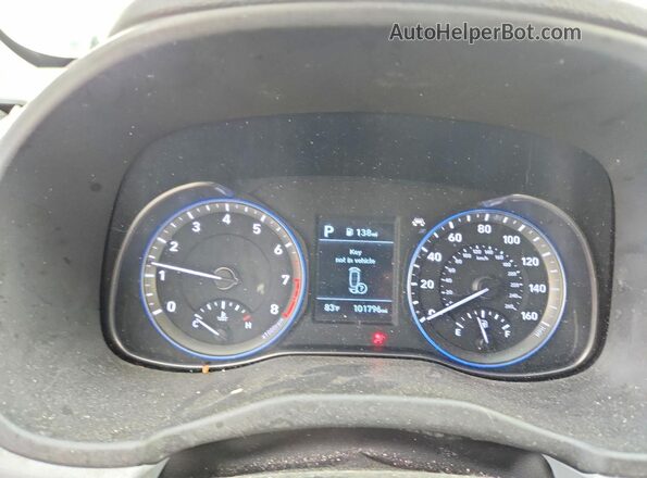 KM8K22AA4KU253982 2019 HYUNDAI KONA White ხელსაწყოთა პანელის ხედი