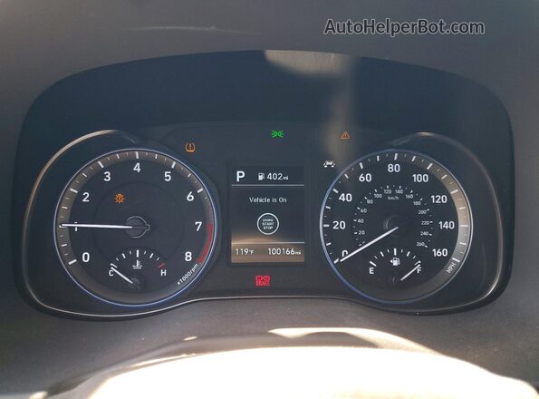 KM8K22AA4LU411948 2020 HYUNDAI KONA Серый Вид щитка приборов