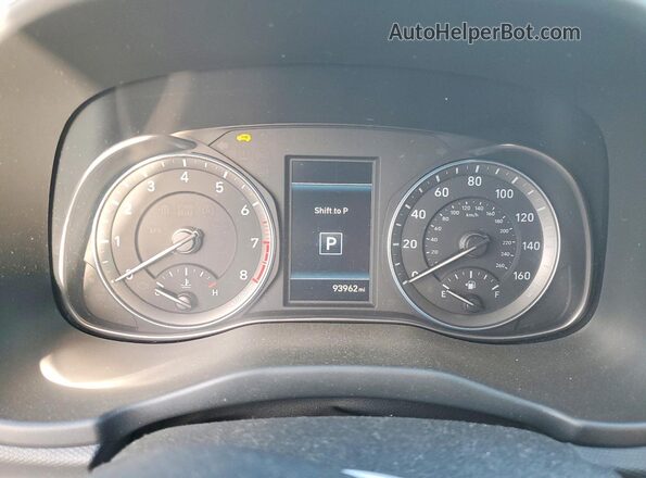 KM8K22AA5MU692384 2021 HYUNDAI KONA White Vista del cuadro de instrumentos