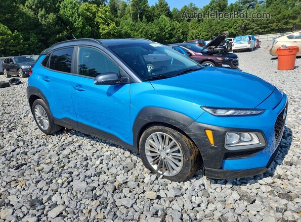 KM8K22AA6LU504258 2020 HYUNDAI KONA Blue Передня права чверть