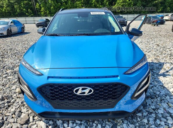KM8K22AA6LU504258 2020 HYUNDAI KONA Blue Вид спереду