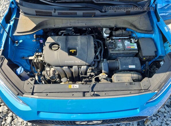 KM8K22AA6LU504258 2020 HYUNDAI KONA Blue Вид задньої частини салону