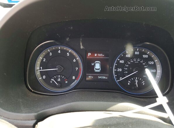 KM8K22AA6MU613725 2021 HYUNDAI KONA White Սարքավորումների վահանակի տեսք