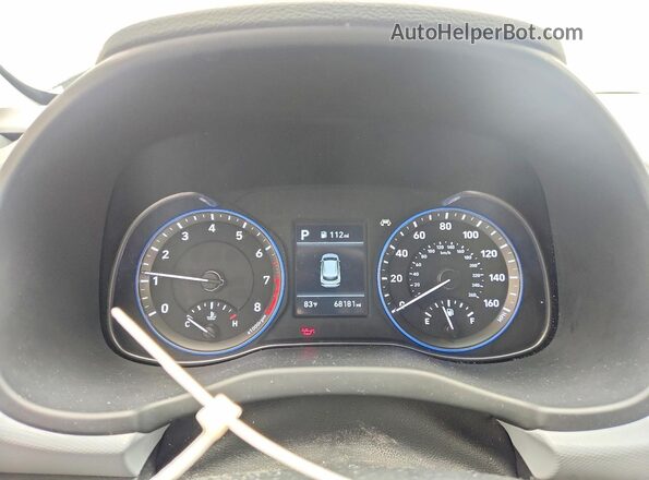 KM8K22AA9MU614738 2021 HYUNDAI KONA Черный Вид щитка приборов