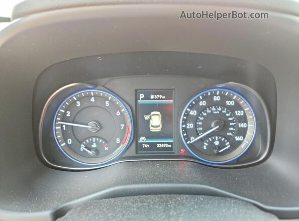 KM8K22AA9MU710773 2021 HYUNDAI KONA Gray Սարքավորումների վահանակի տեսք