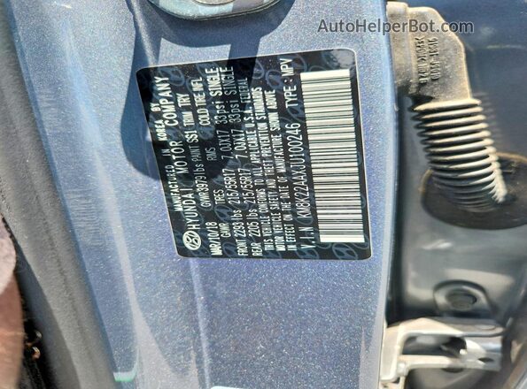 KM8K22AAXJU100246 2018 HYUNDAI KONA Gray VIN sticker view