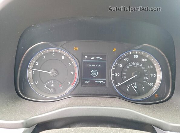KM8K22AAXJU150208 2018 HYUNDAI KONA Black Vista del cuadro de instrumentos