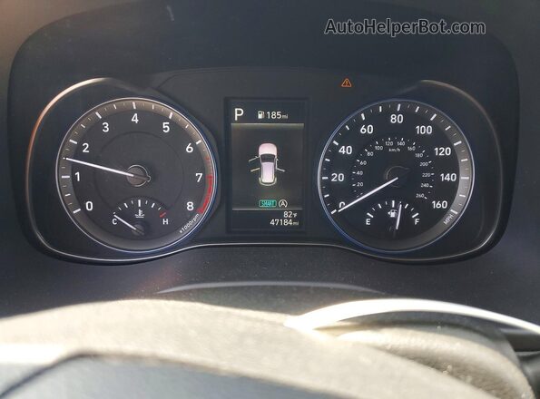 KM8K22AB3NU803623 2022 HYUNDAI KONA White Instrument cluster view