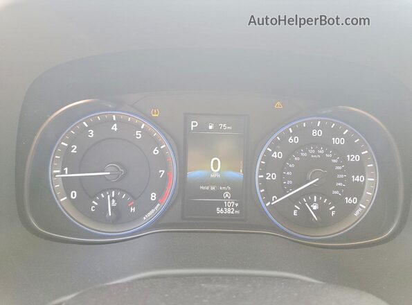 KM8K22AB5PU036845 2023 HYUNDAI KONA Red Vista del cuadro de instrumentos