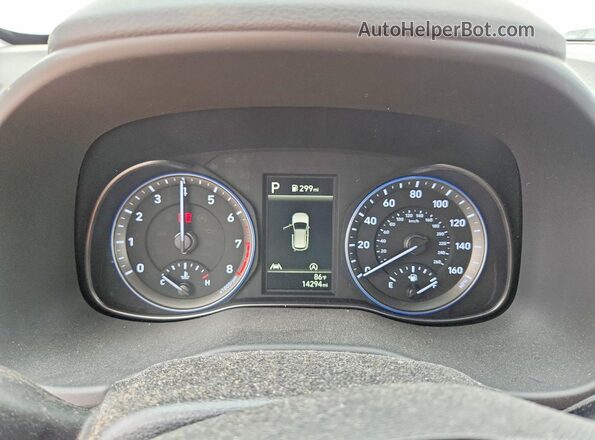 KM8K22AB8NU815962 2022 HYUNDAI KONA Gray Widok zestawu wskaźników