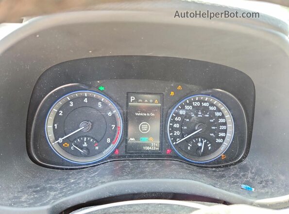 KM8K22AB9NU823083 2022 HYUNDAI KONA Gray Вид щитка приладів