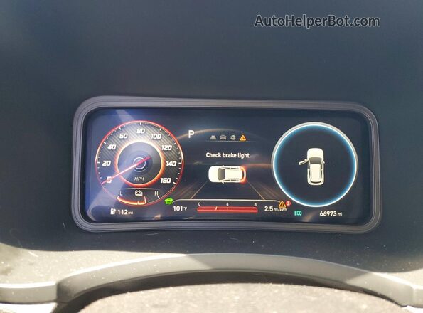 KM8K23AG0PU166288 2023 HYUNDAI KONA Черный Вид щитка приборов