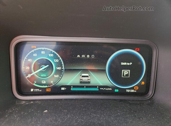 KM8K23AG3PU190892 2023 HYUNDAI KONA White Widok zestawu wskaźników