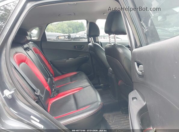 KM8K2CAA1JU169302 2018 HYUNDAI KONA Gray VIN sticker view