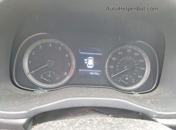 KM8K2CAA2JU112817 2018 HYUNDAI KONA Blue Widok zestawu wskaźników