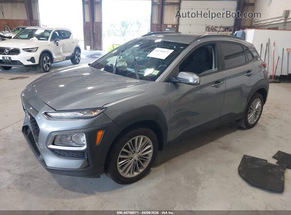 KM8K2CAA3KU234944 2019 HYUNDAI KONA Gray წინა მარცხენა ხედი სამი მეოთხედიდან