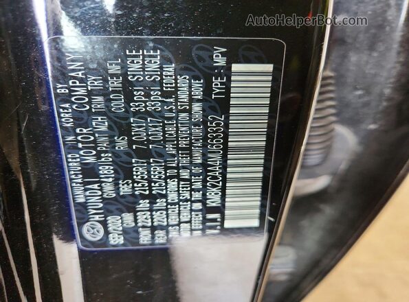 KM8K2CAA4MU663352 2021 HYUNDAI KONA Black VIN sticker view