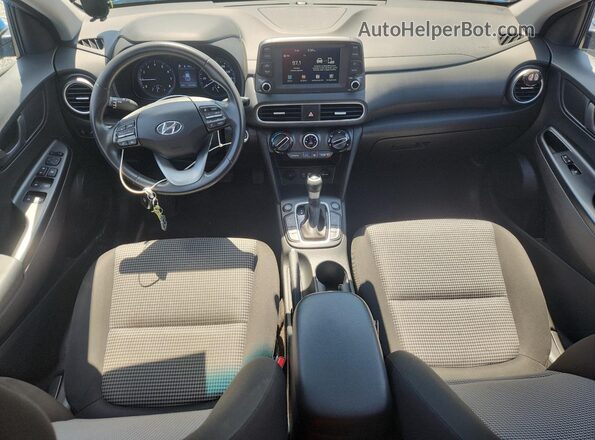 KM8K2CAA6MU617859 2021 HYUNDAI KONA Blue Առջևի վահանակի տեսք