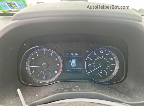 KM8K2CAA8LU482236 2020 HYUNDAI KONA Blue Widok zestawu wskaźników