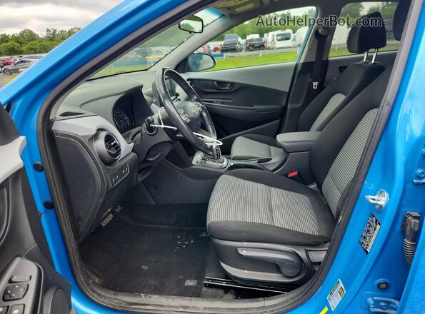 KM8K2CAA8LU482236 2020 HYUNDAI KONA Blue Widok wnętrza z przodu