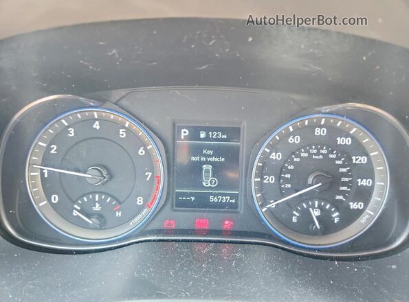 KM8K2CAA9KU217226 2019 HYUNDAI KONA Синий Вид щитка приборов