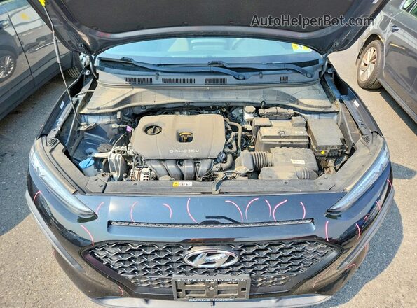 KM8K2CAA9MU747215 2021 HYUNDAI KONA Black Widok wnętrza z tyłu